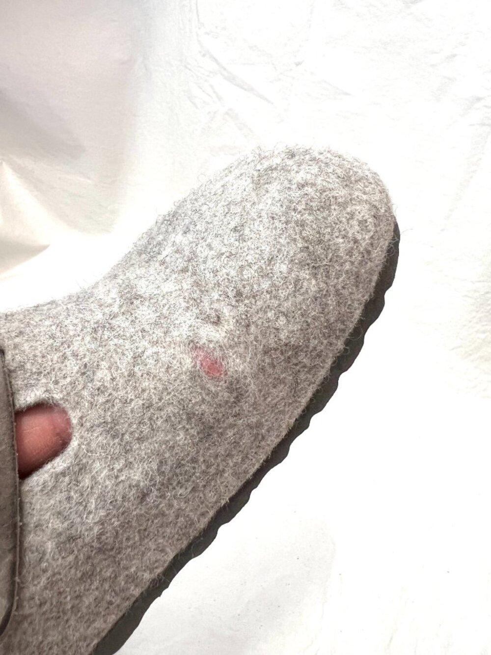 Birkenstock clogs Boston 37 6 6.5 womens gray taupe felted wool slip on shoes - Picture 10 of 11